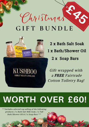 Bath and Shower Gift Bundle with FREE Toiletry Bag