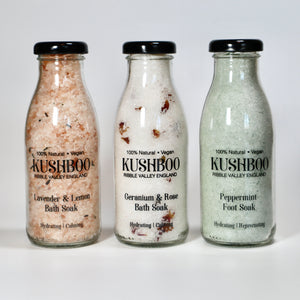 Geranium and Rose Bath Salts - Milk Bottle (300g)